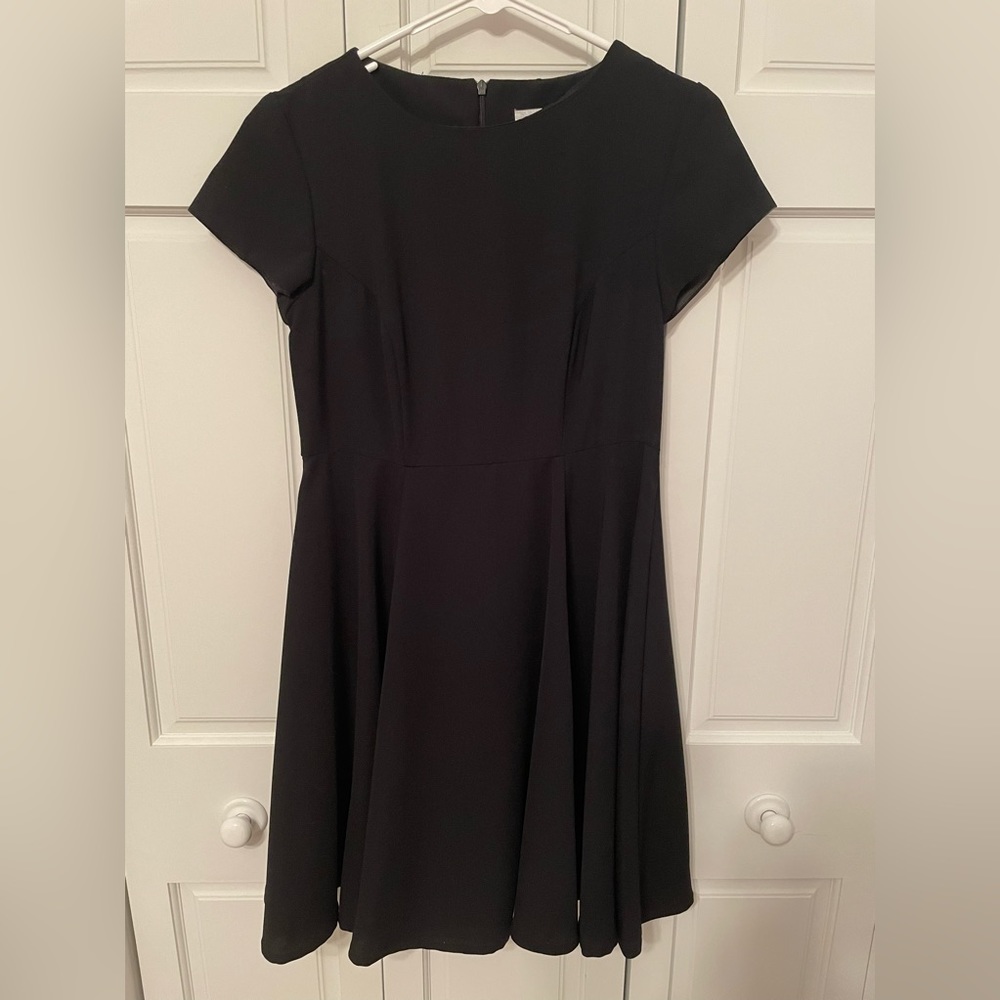 Vintage 90’s Bedford Fair Lifestyles short sleeve black A line dress size 4P